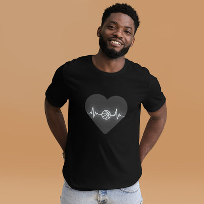 Unisex t-shirt (Basketball Heart Logo)