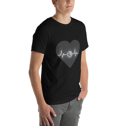 Unisex t-shirt (Basketball Heart Logo)